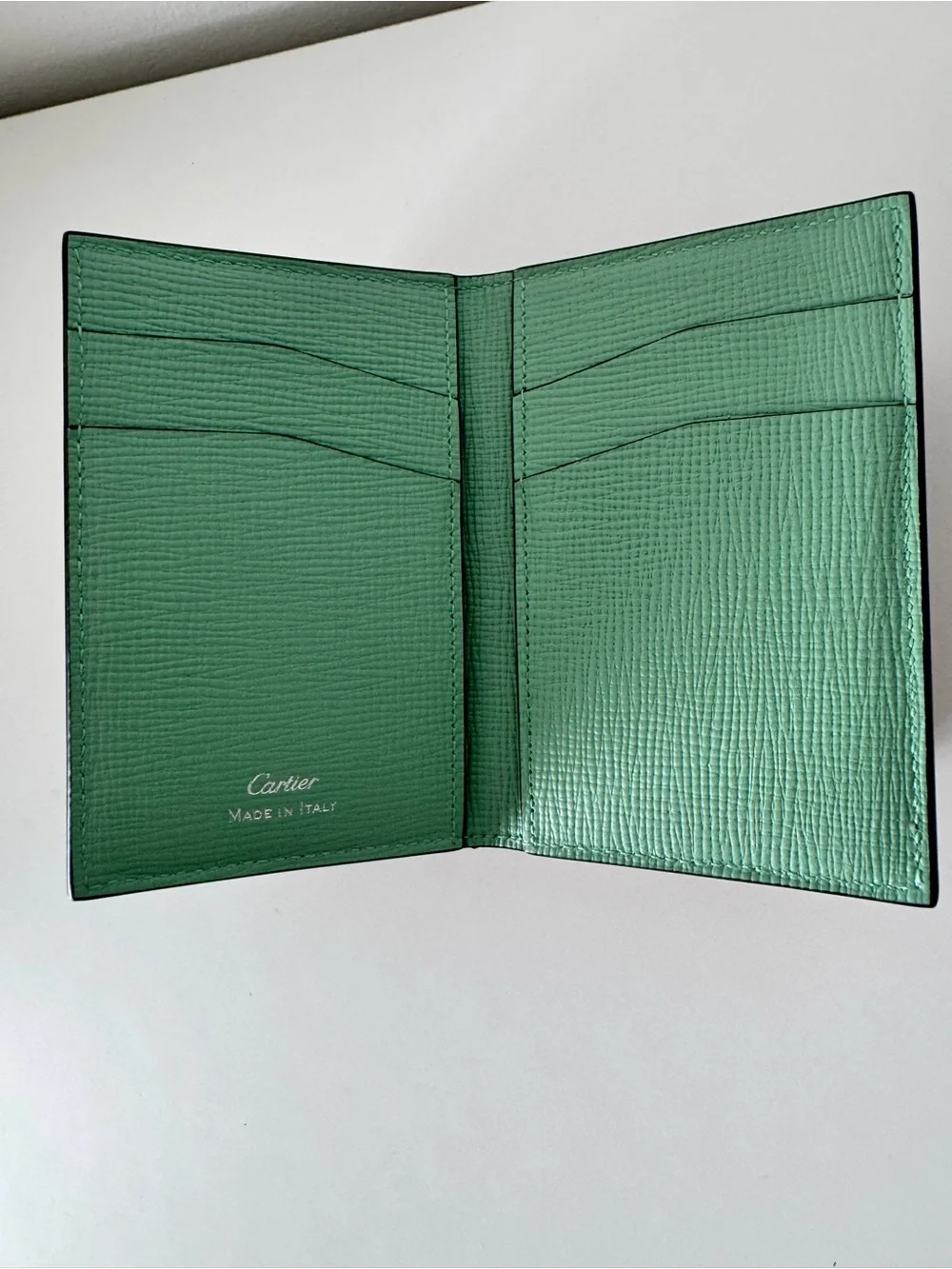 Cartier Losange, 4 credit card Holder, Blue Teal Leather, CRL3002214
